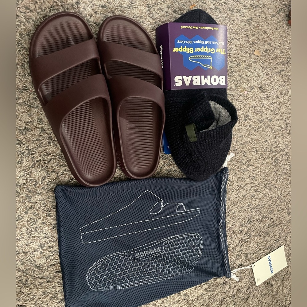 Bombas Brown Sandals Slip-On Comfort